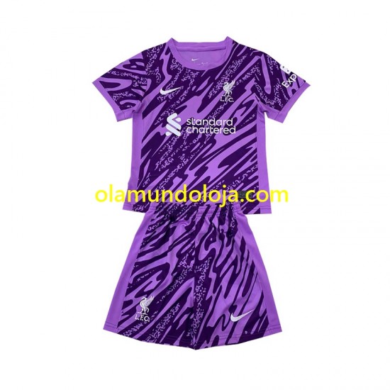 Camisola Liverpool Guarda-redes Criança Equipamento Terceiro 2024-2025 Manga Curta